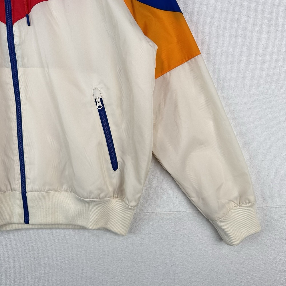 NWT Nike Sportswear Windrunner Windbreaker Track Jacket Men's M Cream Blue Red - Picture 8 of 15